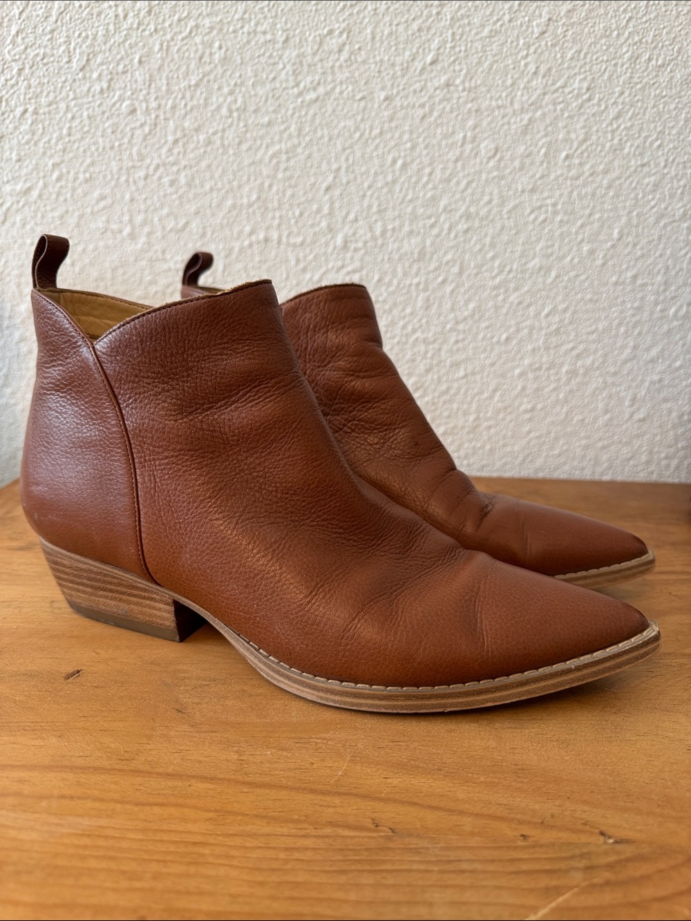 Marc Fisher LTD Women's Brown Leather Pointed Ankle Booties